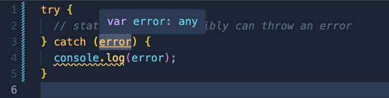 any typed error example