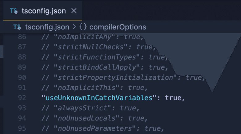 useUnknownInCatchVariables example of usage